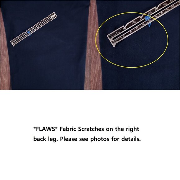 *FLAWS* NWT UNTUCKit Mens Size 35X32 St Clair Straight Leg Pants Navy Blue 40291 - Picture 3 of 13